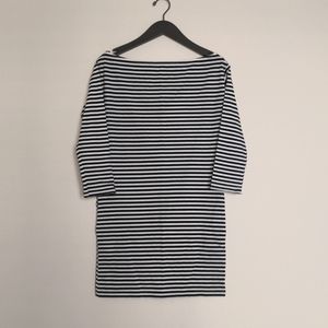 American Apparel navy and white striped mini dress